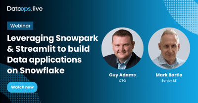 Leveraging Snowpark & Streamlit to build Data Applications